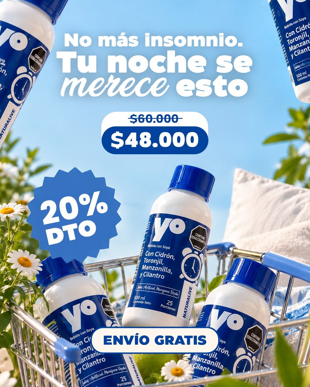 Promo de octubre: YO Noche 20% OFF + envío gratis